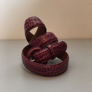 NWT Ralph Lauren Mauve Pink Purple Embossed Belt